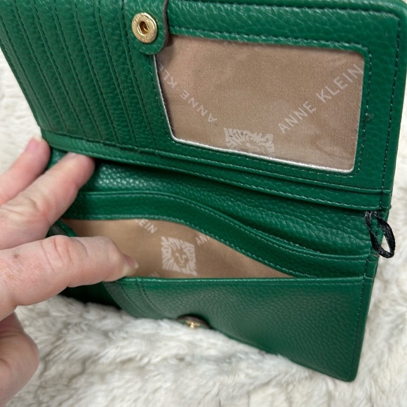 Anne Klein Green Wallet with Gold Accent - Picture 5 of 5